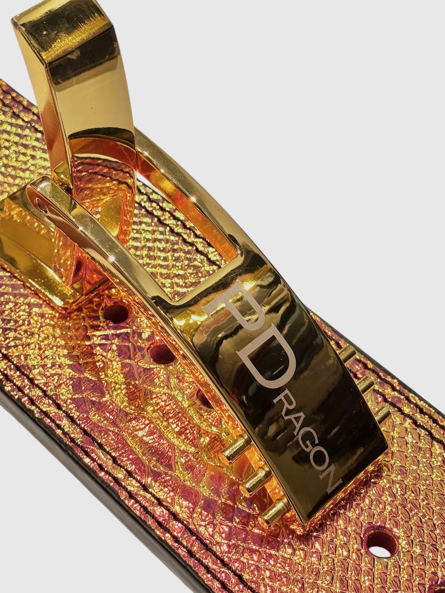Golden Dragon Skin Lever Belt edition