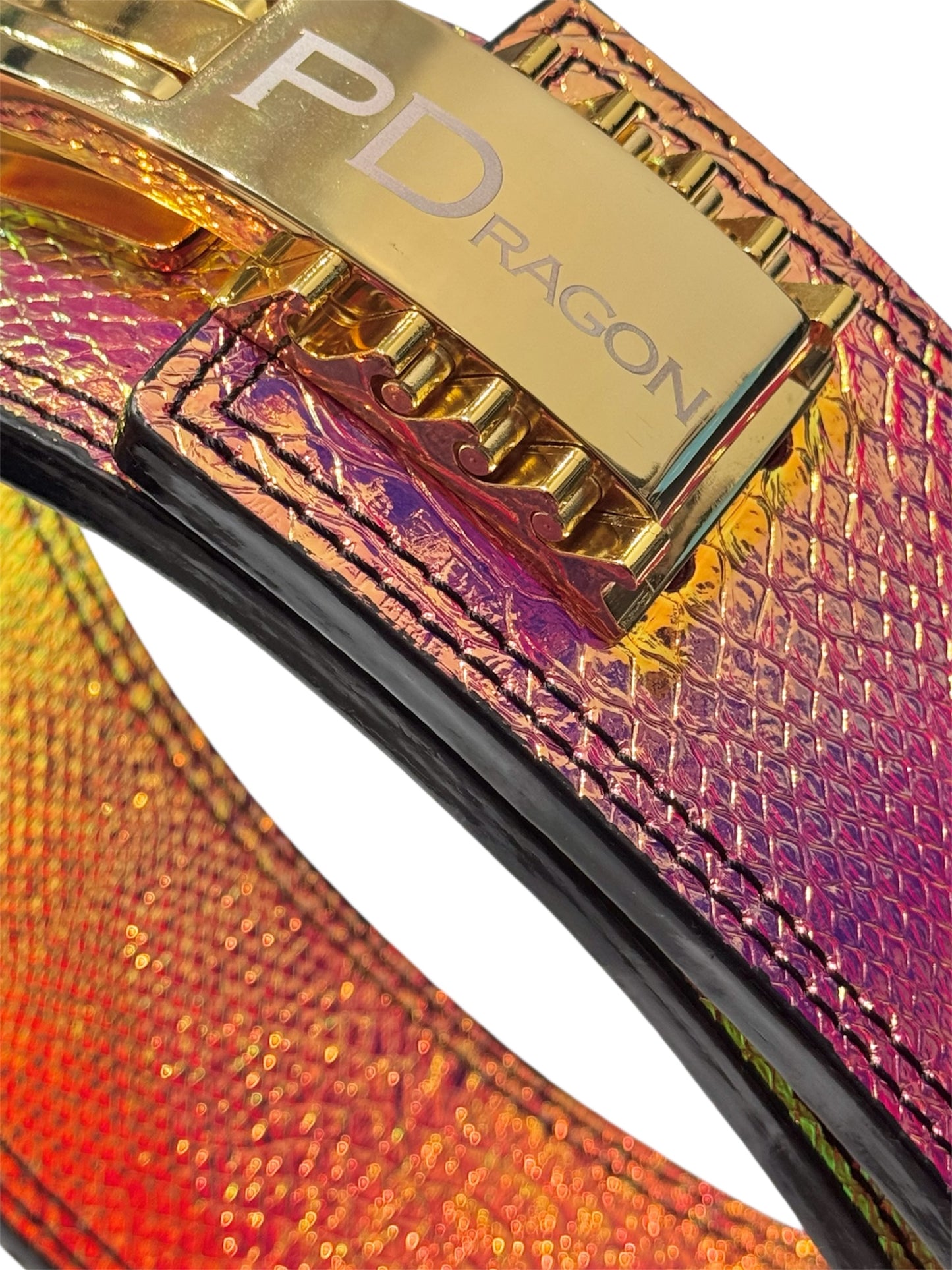 Golden Dragon Skin Lever Belt edition