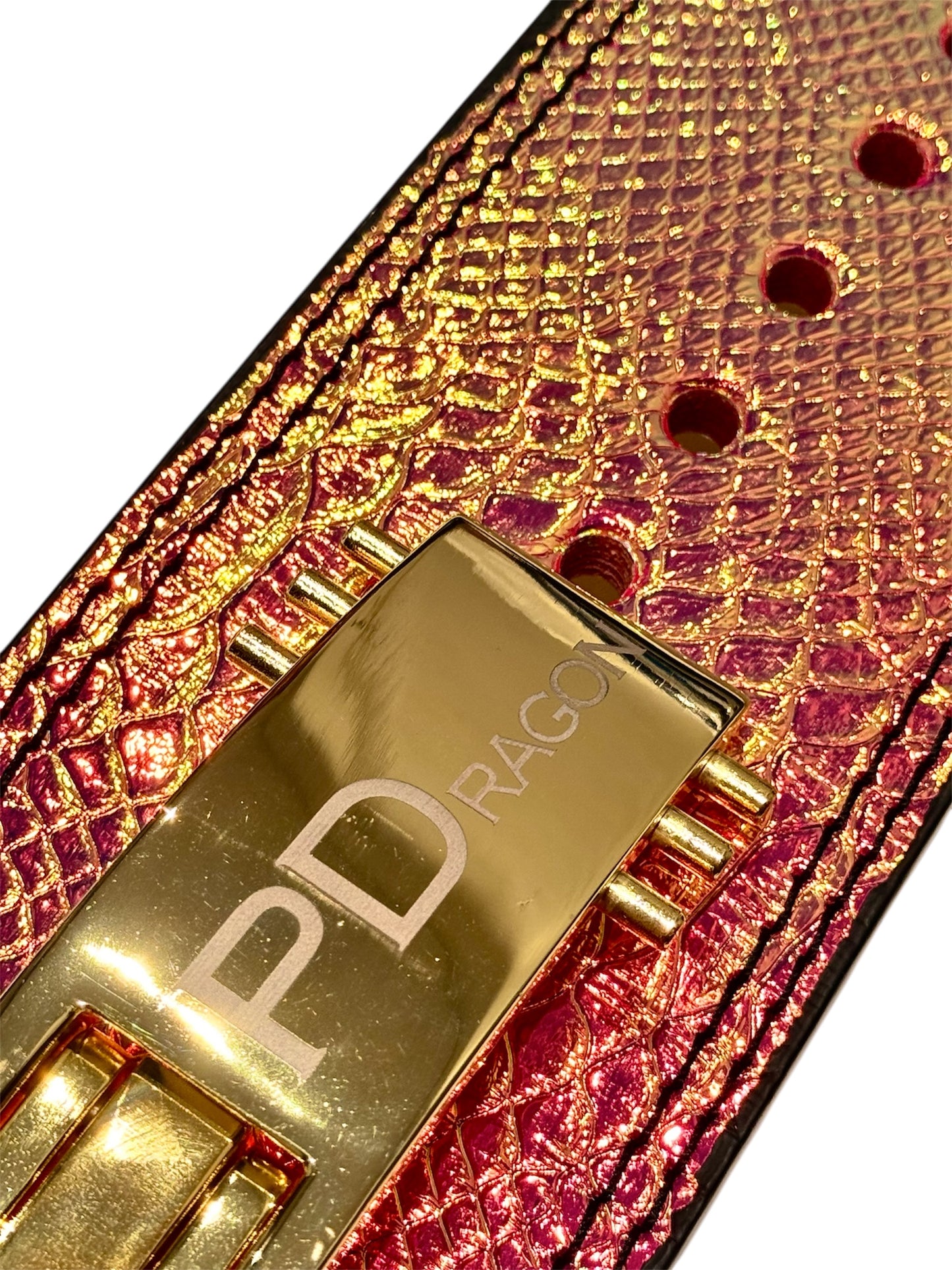 Golden Dragon Skin Lever Belt edition