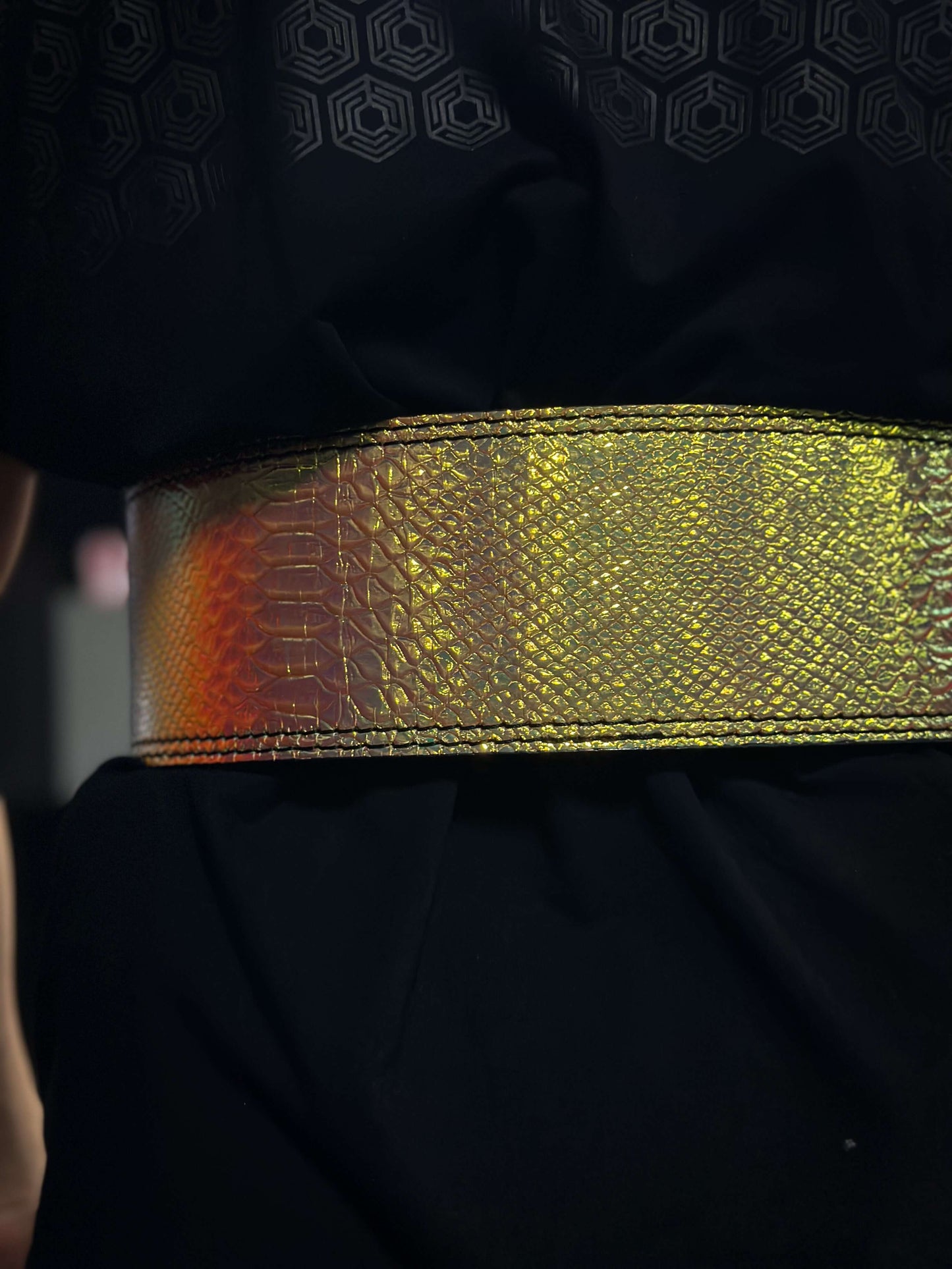 Golden Dragon Skin Lever Belt edition