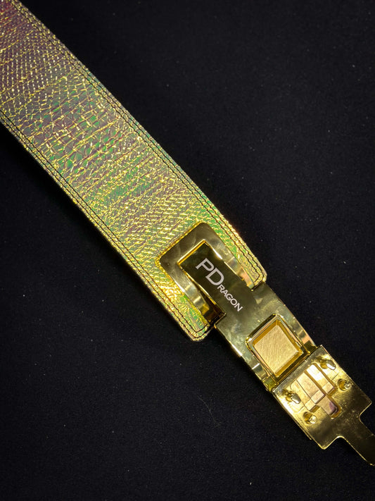 Golden Dragon Skin Lever Belt edition